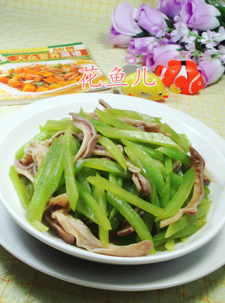 Stir-fried Pork Belly with Lettuce recipe