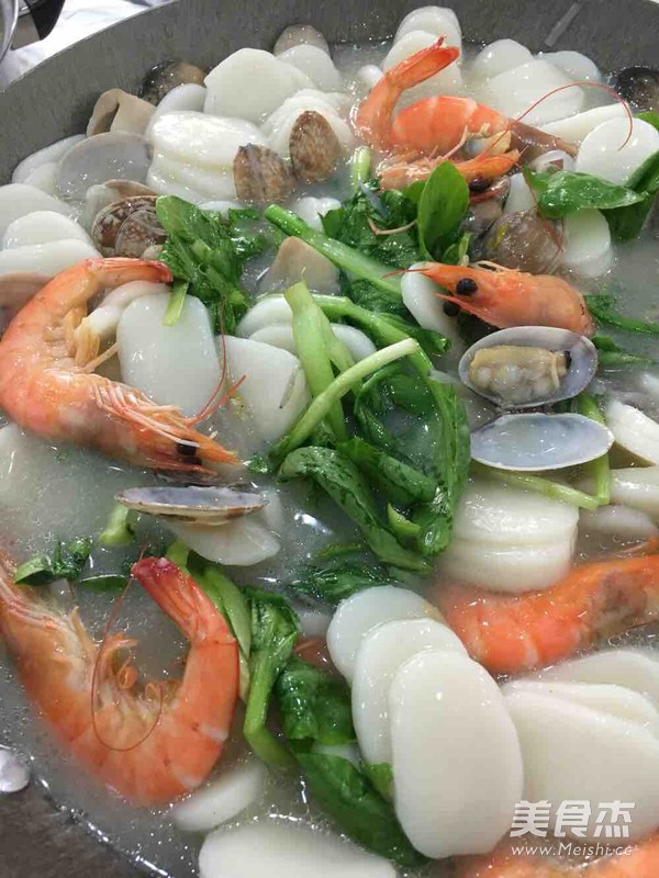 Seafood Soup Rice Cake recipe