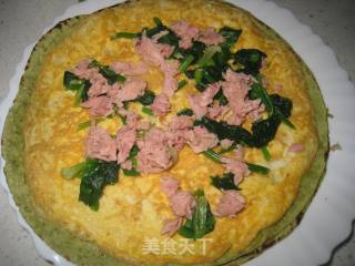 Tuna Cheese Egg Spinach Roll recipe