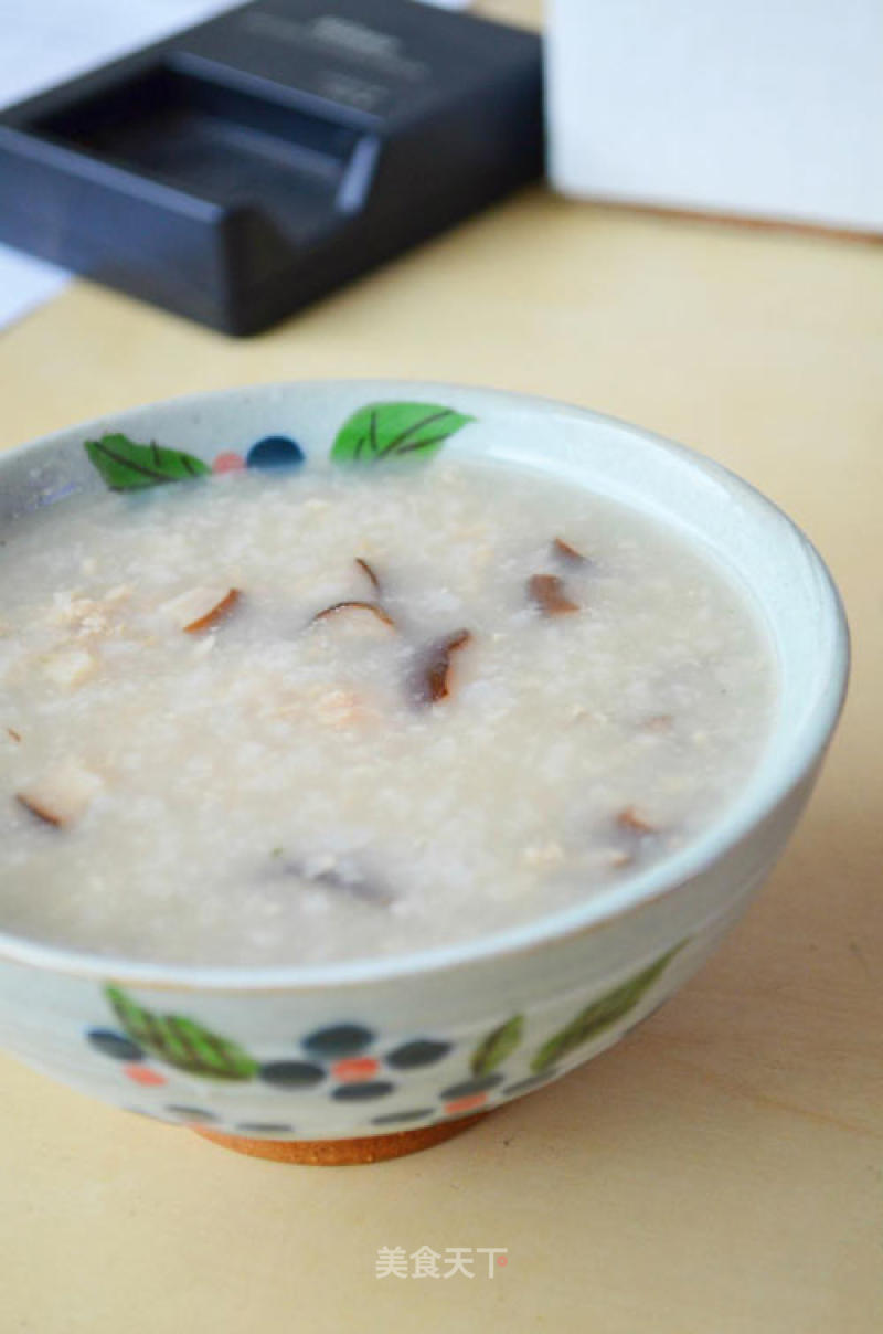 Mushroom Chicken Congee recipe