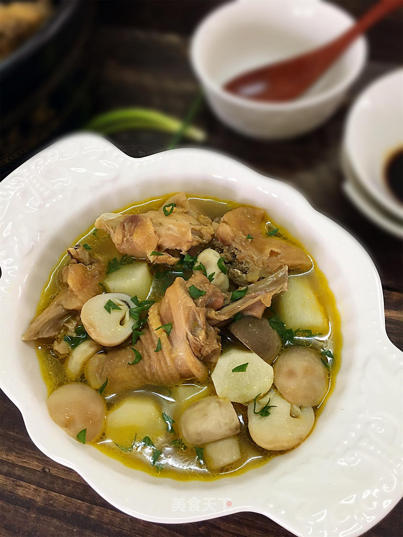 Hen and Yam Mushroom Soup recipe