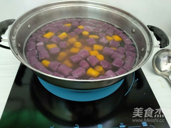Purple Sweet Potato Pumpkin Taro Balls recipe