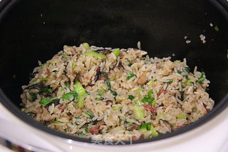 Shiitake and Salami Rice recipe