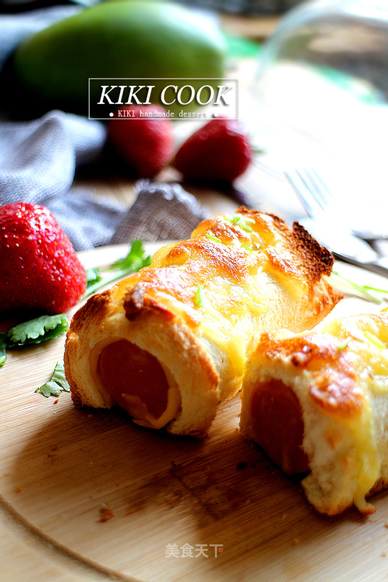#aca Fourth Session Baking Contest# Making Pornographic Hot Dog Toast Rolls with Cheese recipe