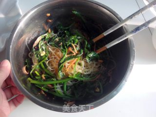 Vermicelli Mixed with Spinach recipe