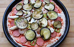 Eggplant Seafood Pizza recipe