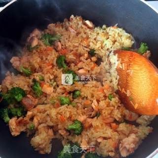 Salmon Curry Fried Rice recipe