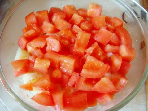 Tomato Cauliflower Steamed Egg recipe