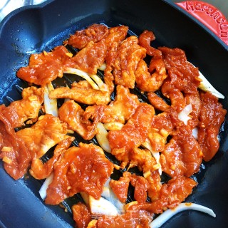 Fried Pork with Korean Spicy Sauce recipe