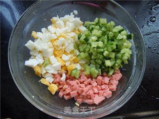 Egg Ham Cucumber Salad Sandwich recipe