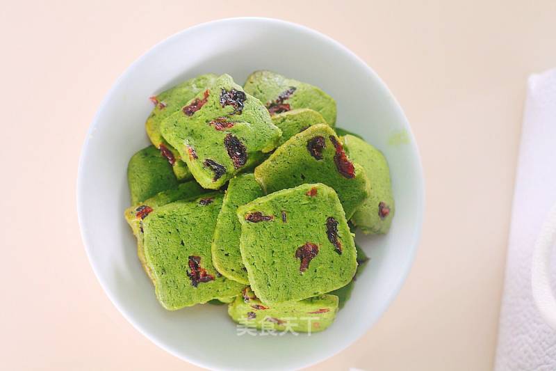 Matcha Cranberry Cookies recipe