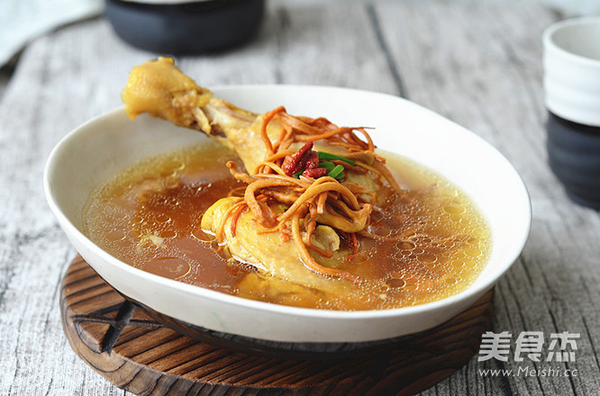 Stewed Chicken Soup with Cordyceps Flower recipe