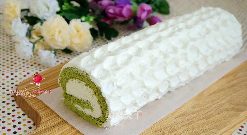 Matcha Cream Cake Roll recipe