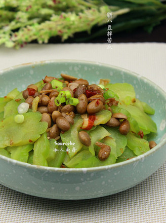 Laba Beans Mixed with Bitter Gourd recipe