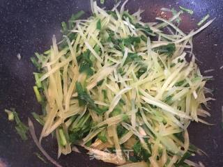 Stir-fried Lettuce with Leek recipe