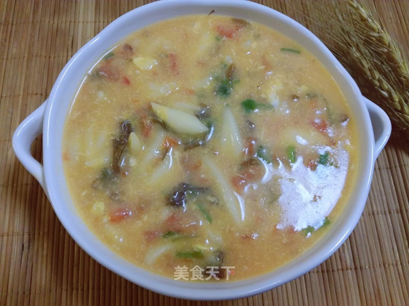 Tomato Seaweed Scissors Noodles recipe