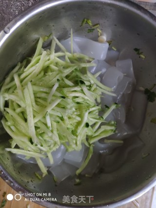 Cucumber Tossed with Noodles recipe