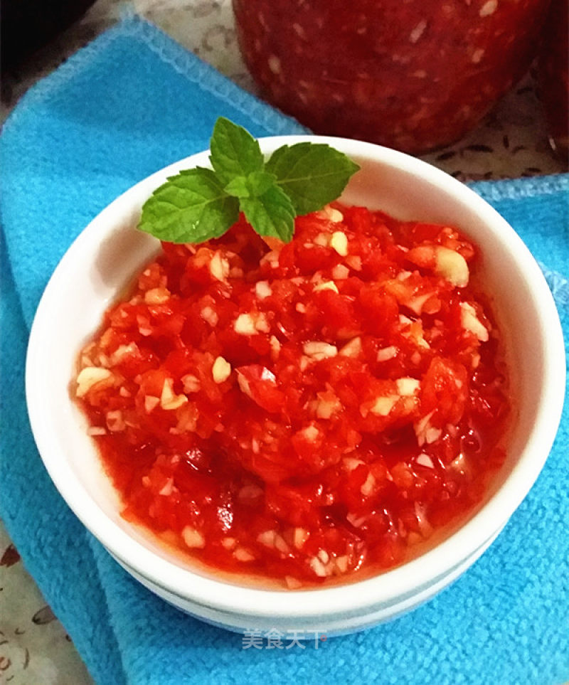 Homemade Garlic Chopped Pepper