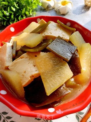 Stewed Tofu with Winter Melon and Kelp recipe