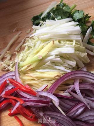 Colorful Sea Hare Mixed with Seasonal Vegetables recipe