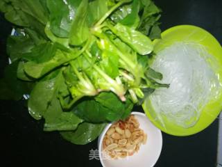 Spicy Spinach Mixed with Vermicelli recipe