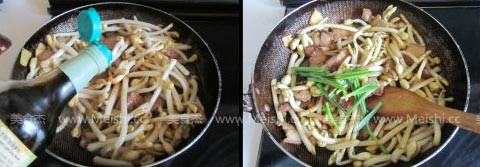 Stir-fried Pork with Peanut Sprouts recipe