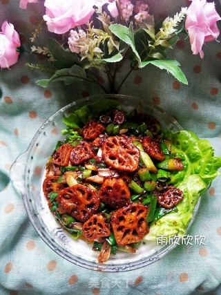 Twice-cooked Lotus Root Slices recipe