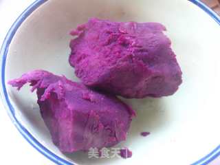 Super Soft, Glutinous and Sweet-purple Sweet Potato Sticky Rice Bean Paste Cake recipe