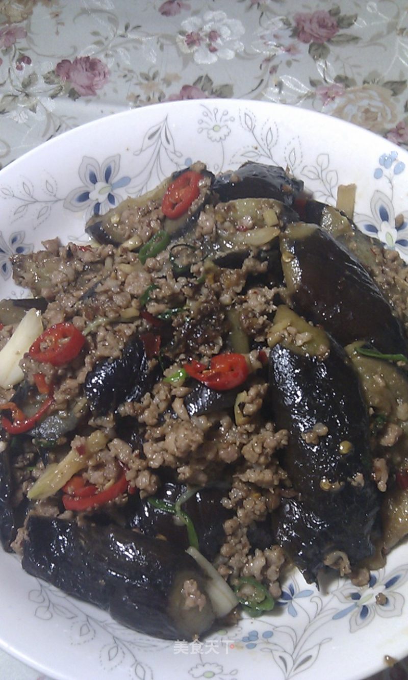 Super Meal-less Oil Version of Minced Meat and Eggplant recipe