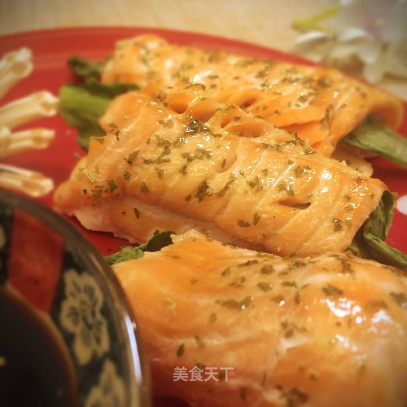 Grilled Salmon and Vegetable Roll recipe