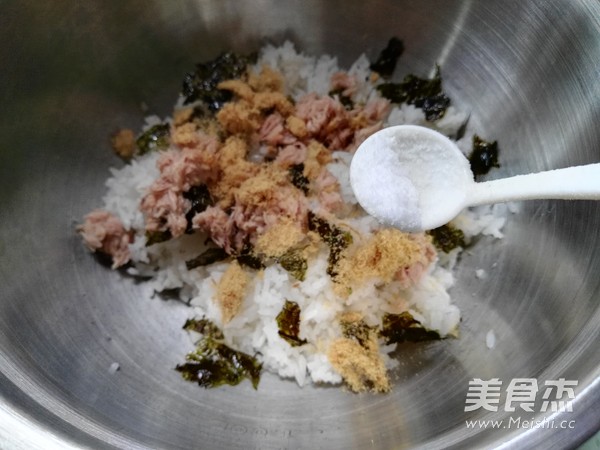 Tuna Pork Floss Rice Ball recipe