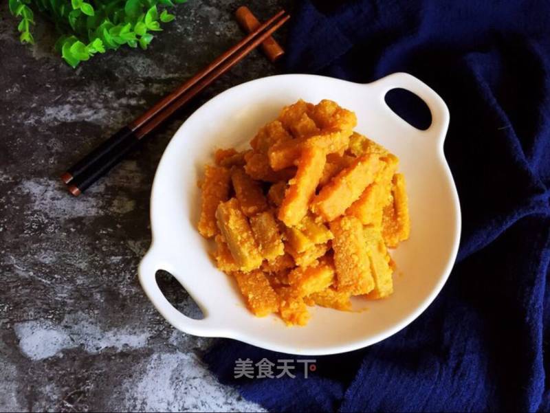 Baked Pumpkin with Salted Egg Yolk (not Fried) recipe