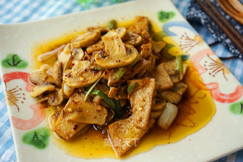 Tofu with Mushroom Oil recipe