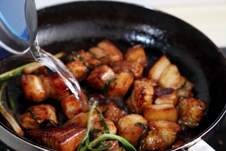 Bean Sprouts, Tofu and Fruit Roasted Pork Belly recipe