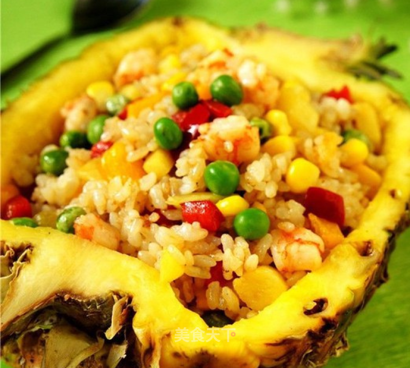 Thai Style Pineapple Seafood Fried Rice recipe