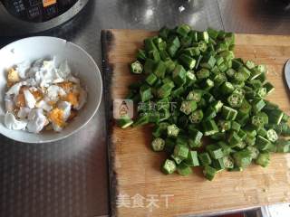 Fried Okra with Salted Egg Yolk recipe