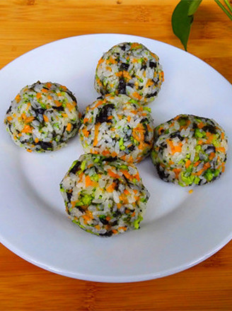 Seaweed Vegetable Rice Ball recipe