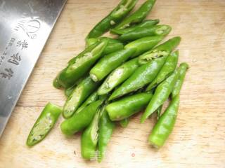 Korean Style Stir-fried Green Pepper with Dried Whitebait recipe