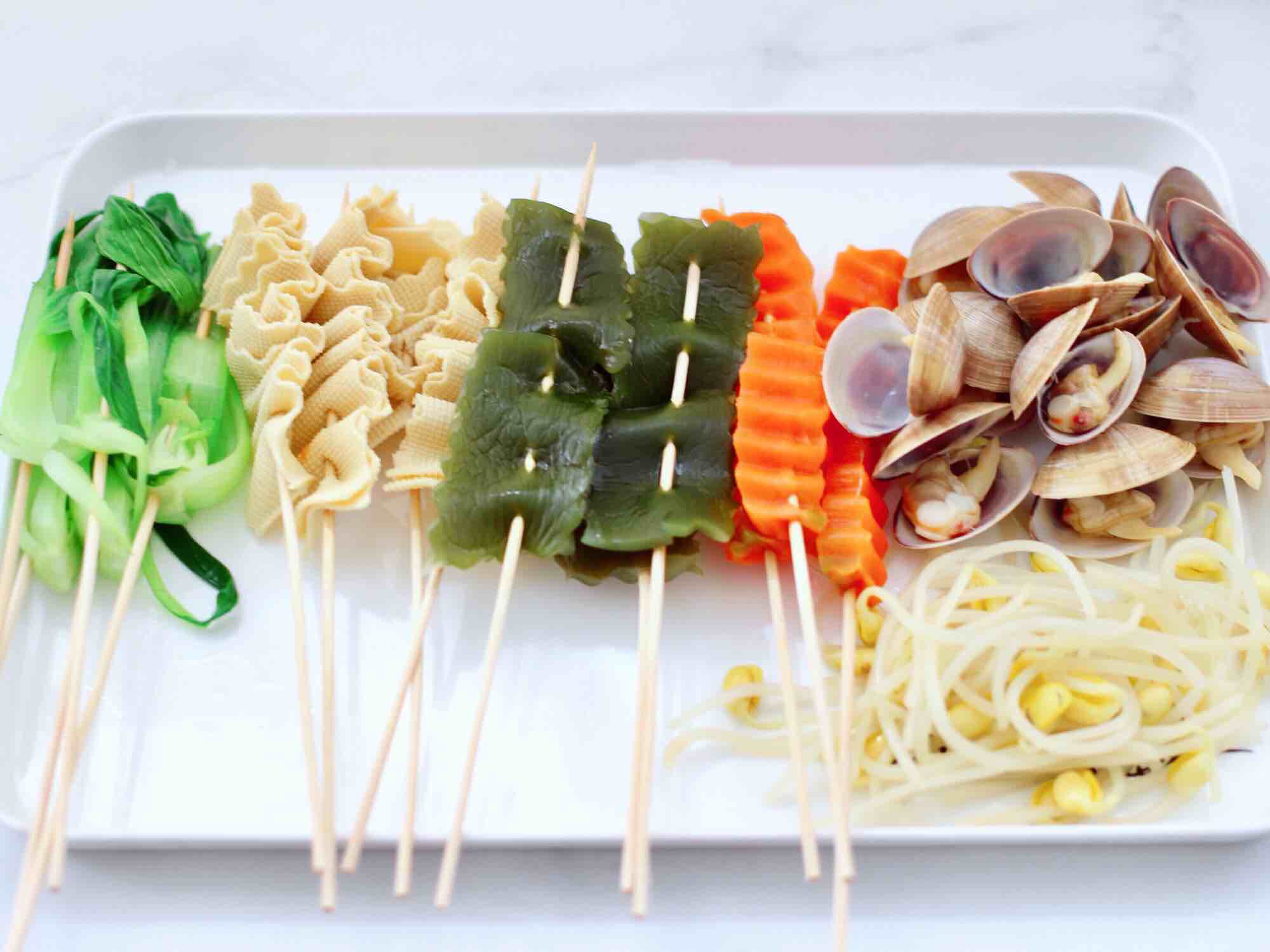 Seafood and Vegetable Cold Skewers recipe