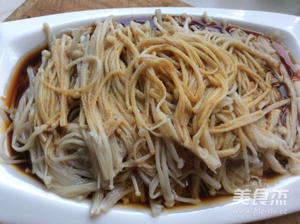 Microwave Garlic Enoki Mushroom recipe