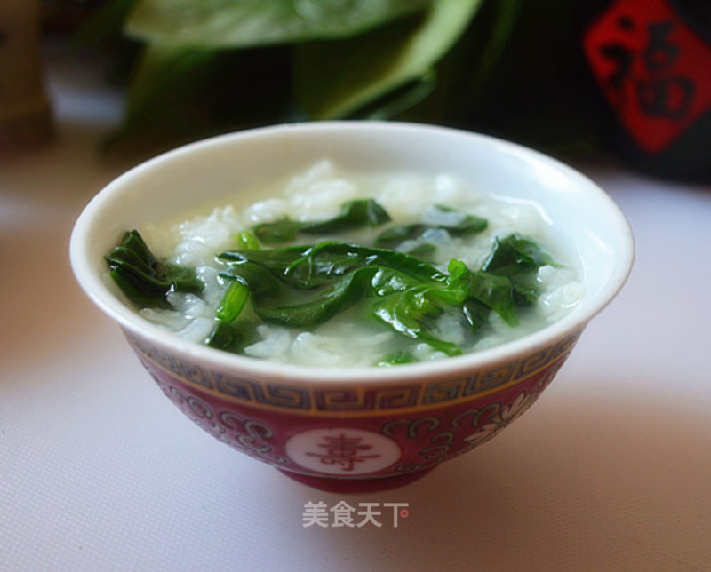 Meimu Spinach Congee recipe