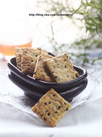 Black Sesame Salty Biscuits recipe