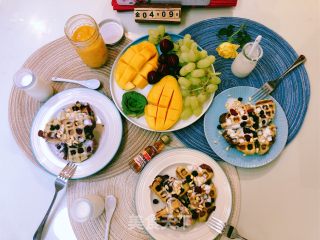 Matcha Waffles (with Filling) recipe