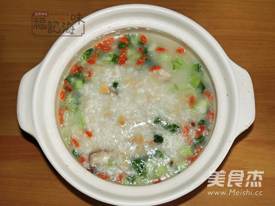 Riyue Fish Chicken and Flower Mushroom Congee recipe