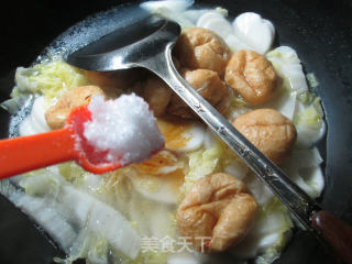 #trust of Beauty#boiled Rice Cake with Oily Gluten and Cabbage recipe