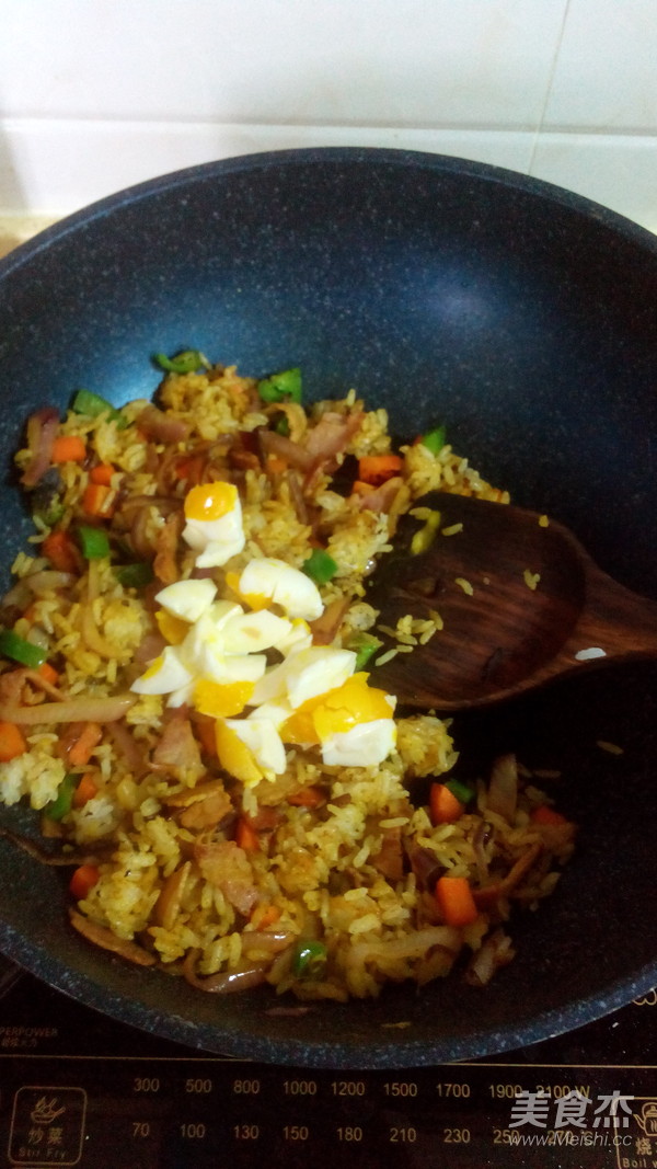 Bacon Curry Fried Rice recipe