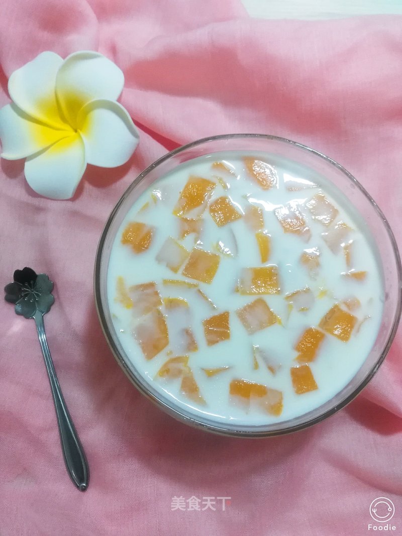 The Smoothness of Milk and The Fragrance of Mango are Perfectly Combined-"mango Pudding" recipe