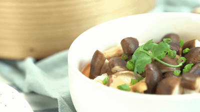 Steamed Egg with Shrimp and Mushroom recipe