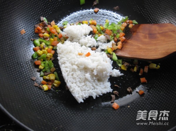 Beef Corn Fried Rice recipe