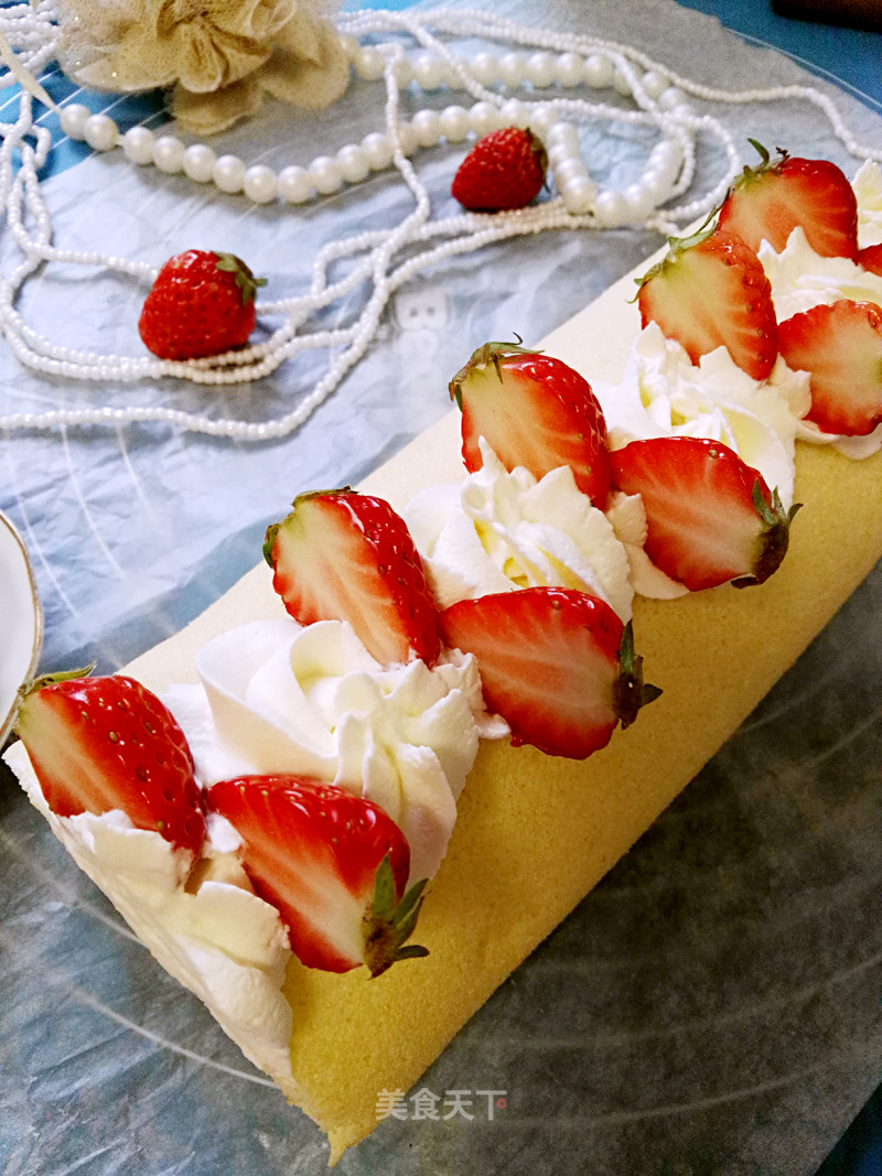 #四session Baking Contest and It's Love to Eat#strawberry Cream Cake Roll